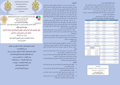 يوم دراسي: تلقي المفاهيم القرآنية في كتب العلوم الإسلامية في المرحلة الثانوية بقسم علم النفس تلمسان 12 ديسمبر 2024م